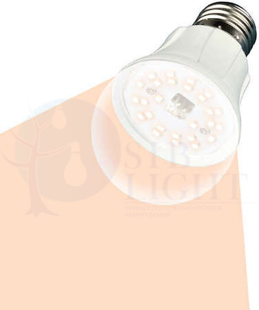 Лампа светодиодная для растений LED-A60-10W/SPFR/E27/CL PLP01WH спектр для фотосинтеза Форма A пластик Uniel Uniel UL-00001820