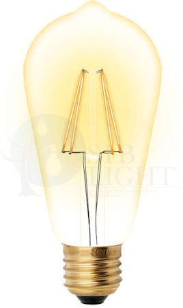 Лампа светодиодная декоративная LED 5вт 220-250В конус 450Лм Е27 2250К золотая колба Uniel Vintage Uniel UL-00002360