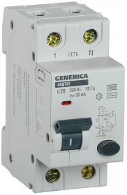 Автоматический выключатель дифференциального тока АВДТ32 C20 GENERICA
