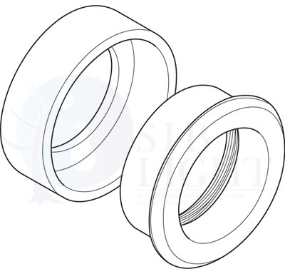Адаптер KA1-8073 метал. для монтажа заподлицо ABB 1SFA616920R8073