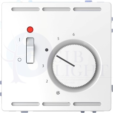 MERTEN D-Life ТЕРМОРЕГУЛЯТОР с центр. пл. с выкл.24В, БЕЛ. ЛОТОС, SD Schneider Electric MTN5761-6035