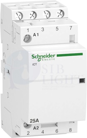 Контактор модульный 4НО Acti 9 (25А, 220/240В, АС 50ГЦ) Schneider Electric A9C20834