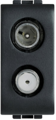 LivingLight Розетка TV+SAT 1-мод., антрацит BTicino L4214D