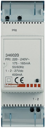 BT MH Блок питания 2пров. 600МА 2DIN BTicino 346020