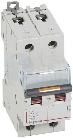 Автомат 2P 20А DX3 (25 кА, C) Legrand 409769