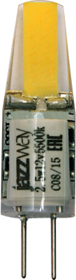 PLED-G4 COB 2.5w 200Lm 3000K 12В (LED driver!) Jazzway