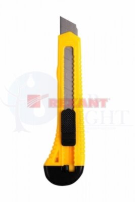 Нож с сегмент. лезвием 18мм пласт. корпус REXANT 12-4903