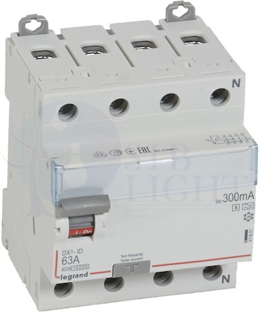 Выключатель дифференциального тока 4P 63А 300мА DX3 (тип А) Legrand 411801