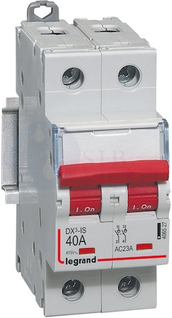 DX3 IS Рубильник 2P 40A 2м c ДУ Legrand 406527