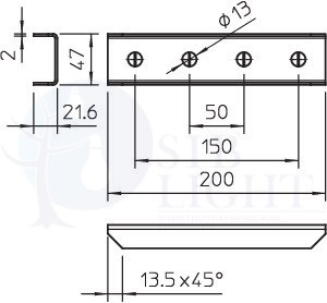 Распорный соединитель 200x48x30 OBO Bettermann 1124715