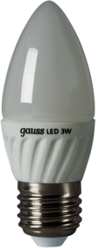 Лампа Gauss LED Ceramic Candle 3W E27 2700K 1/10/100