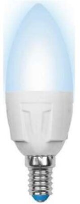 Лампа светодиодная LED 7вт 175-250В свеча матовая 600Лм Е14 4000К Uniel ЯРКАЯ Uniel UL-00002411