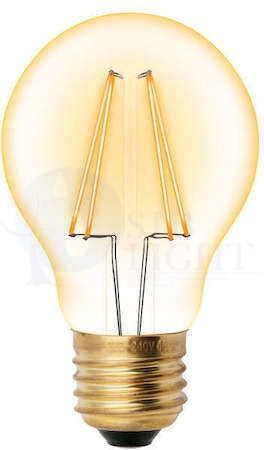 Лампа светодиодная декоративная LED 6вт 220-250В форма А 540Лм Е27 2250К золотая колба Uniel Vintage Uniel UL-00002355