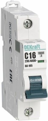 Автомат 1P 10А ВА-105 (10 кА, D) DEKraft 13200DEK
