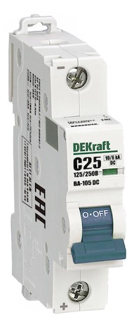 Автомат 1P 25А ВА-105 (10 кА, C) DEKraft 13381DEK