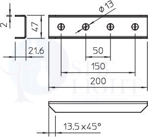 Распорный соединитель 200x48x30 OBO Bettermann 1124681