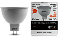 Лампа LED Elementary MR16 GU5.3 3.5W 3000K Gauss 13514