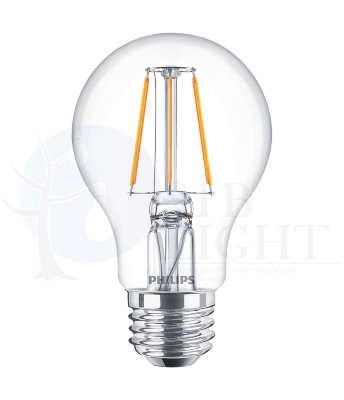 Светодиодная лампа Philips E27 4W = 50W теплый свет филаментная арт. 929001237108