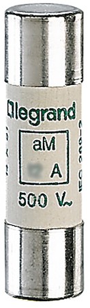 Legrand Промышленный цилиндрический предохранитель аМ 14х51 6а 500В с бойком Legrand 014106