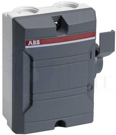 Выкл в боксе с доп. контактом 4р 16А IP65 BWS416 TPSN ABB 2CMA142418R1000
