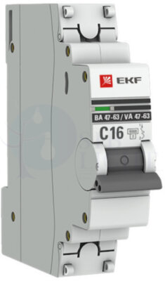 Автомат 1P 10А PROxima ВА 47-63 (6 кА, C) EKF mcb4763-6-1-10C-pro