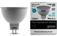 Лампа LED Elementary MR16 GU5.3 3.5W 4100K Gauss 13524