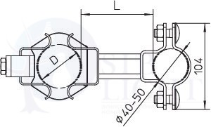 Крепеж молниеприемной мачты к опорной трубе OBO Bettermann 5408957