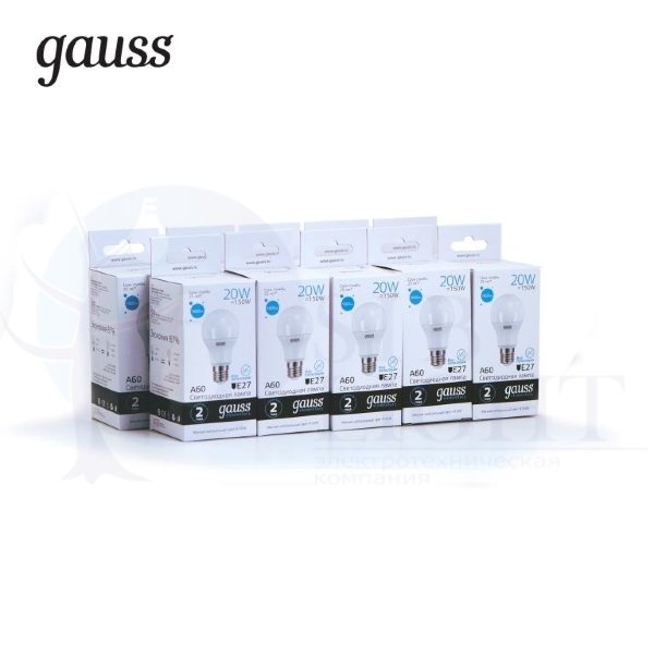 Лампа Gauss LED Elementary A60 20W E27 1600lm 4100K 1/10/50