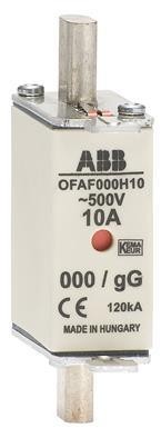 Предохранитель OFAF000H10 10A тип gG размер000, до 500В ABB 1SCA022627R0580