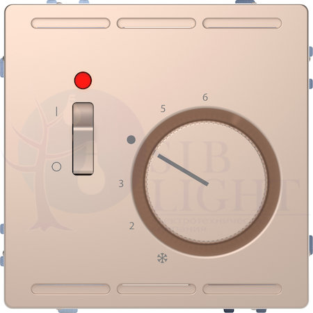 MERTEN D-Life ТЕРМОРЕГУЛЯТОР с центр. пл. с выкл.24В, ШАМПАНЬ, SD Schneider Electric MTN5761-6051