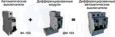 Выключатель дифференциального тока 1P+N 32А 30мА ВА-103 (тип AC) DEKraft 16100DEK