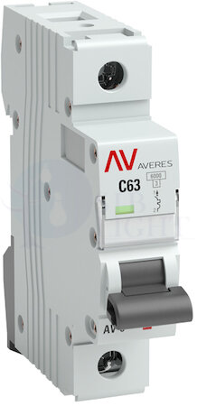 Выключатель автоматический AV-6 DC 1P 20A (C) 6kA AVERES EKF mcb6-DC-1-20C-av