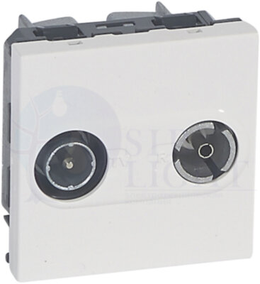 Mosaic Розетка TV/FM оконечная 10дБ (2мод.) Legrand 078788