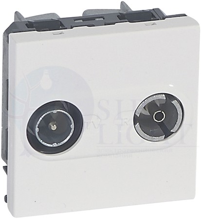 Mosaic Розетка TV/FM оконечная 10дБ (2мод.) Legrand 078788