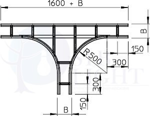 T-образная секция 110x400 OBO Bettermann 6312659