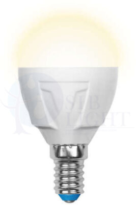 Лампа светодиодная LED 7вт 175-250В шар матовый 600Лм Е14 3000К Uniel ЯРКАЯ Uniel UL-00002419