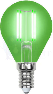 Лампа светодиодная декоративная цветная LED 5вт 200-250В шар 350Лм Е14 ЗЕЛЕНЫЙ Uniel Air color Uniel UL-00002987