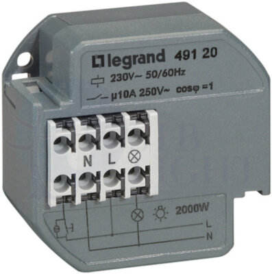 Таймер 1-60 мин. в монтажную коробку, 10А Legrand 049121