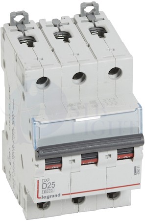 Автомат 3P 25А DX3 (10 кА, D) Legrand 408091