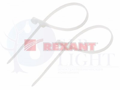 Хомут под винт 4.3х220 нейл. бел. (уп.100шт) REXANT 07-0204