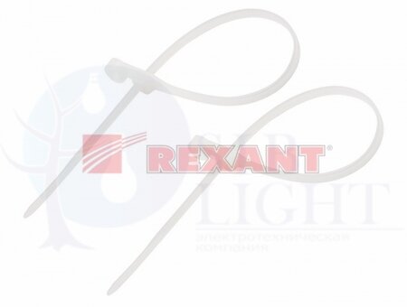Хомут под винт 4.3х220 нейл. бел. (уп.100шт) REXANT 07-0204
