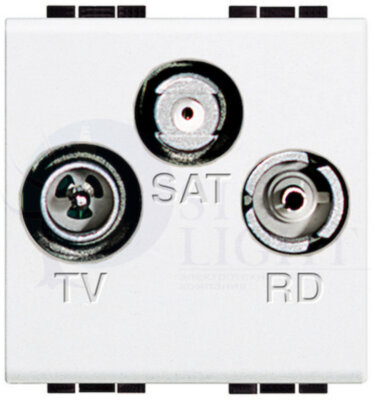 Тройная коаксиальная оконечная розетка для TV BTicino N4210D