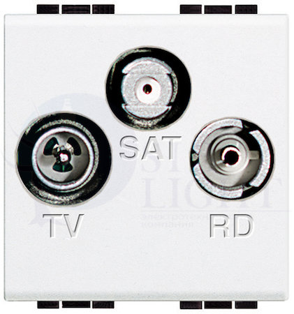 Тройная коаксиальная оконечная розетка для TV BTicino N4210D