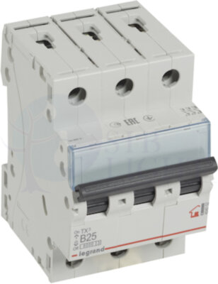 Автомат 3P 25А TX3 (6 кА, B) Legrand 404002
