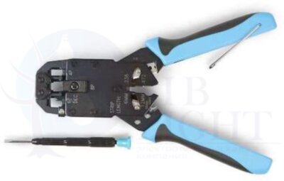 Инструмент обжимной HT-2008A для RJ-45/ RJ-12/ RJ-11 8P8C 6P6C 6P4C 4P4C профессиональный Hyperline 3479
