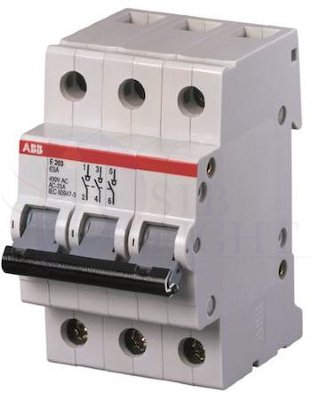 Рубильник 3пол. E203r 80A рычаг крас. ABB 2CDE283001R0080