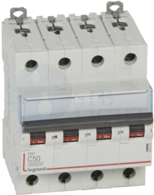 Автомат 4P 50А DX3 (10 кА, C) Legrand 407933