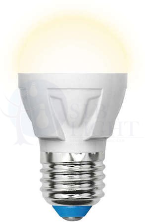 Лампа светодиодная LED 7вт 175-250В шар матовый 600Лм Е27 3000К Uniel ЯРКАЯ Uniel UL-00002420