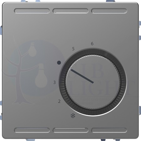 MERTEN D-Life ТЕРМОРЕГУЛЯТОР с центр. пл. с перекл. конт.230В, НЕРЖ. СТАЛЬ, SD Schneider Electric MTN5762-6036