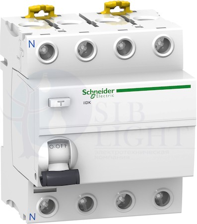 Выключатель дифференциального тока 4P 63А 30мА Acti 9 (тип AC) Schneider Electric A9R70463
